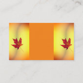 natuur herfstesdoornblad sinaasappel visitekaartje (Achterkant)