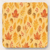 Natuur herfstpatroon bier onderzetter (Voorkant)