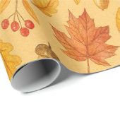 Natuur herfstpatroon cadeaupapier (Rol Hoek)