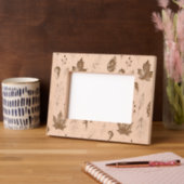 Natuur herfstpatroon gegraveerde lijstjes (Links)