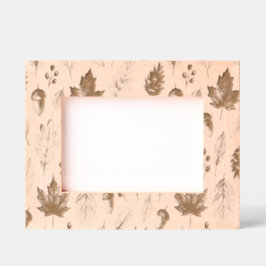 Natuur herfstpatroon gegraveerde lijstjes