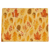 Natuur herfstpatroon groot cadeauzakje (Voorkant)