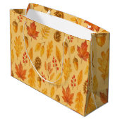 Natuur herfstpatroon groot cadeauzakje (Achterkant Gekanteld)