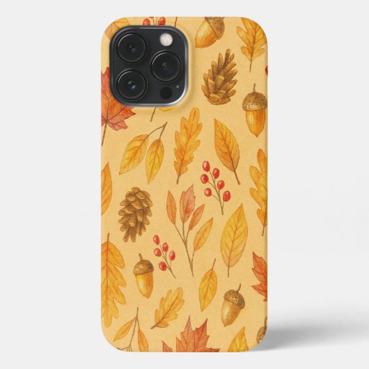 Natuur herfstpatroon iPhone hoesje (Achterkant)