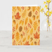 Natuur herfstpatroon kaart (Gele Bloem)