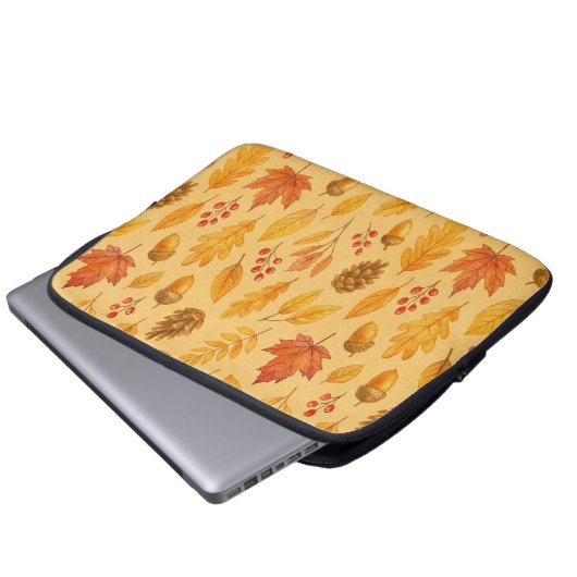Natuur herfstpatroon laptop sleeve (Voorkant onderkant)