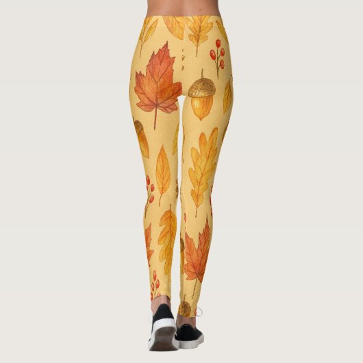 Natuur herfstpatroon leggings (Achterkant)