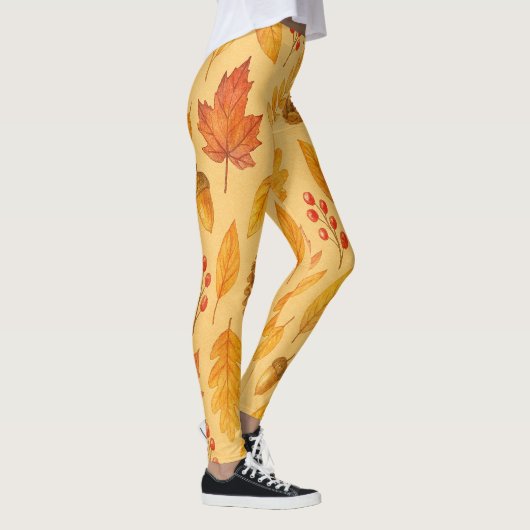Natuur herfstpatroon leggings (Rechts)
