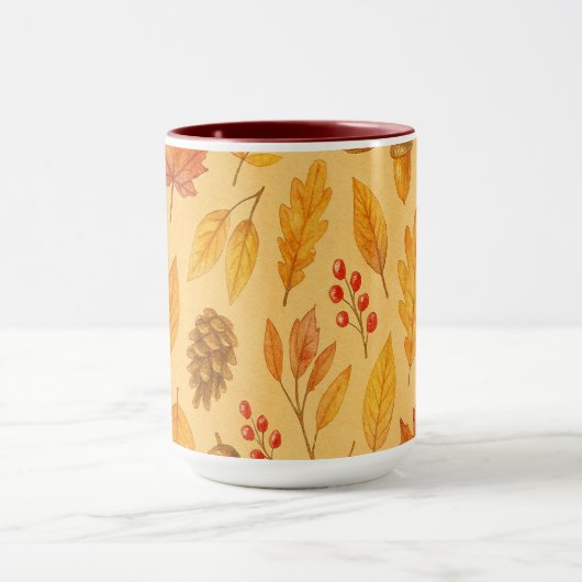 Natuur herfstpatroon mok (Midden)