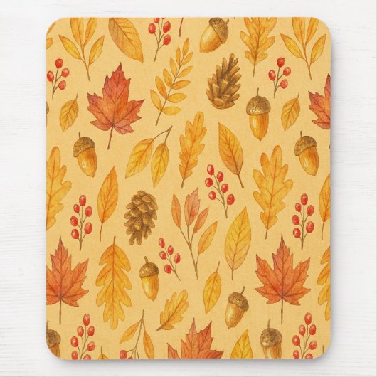 Natuur herfstpatroon muismat (Voorkant)