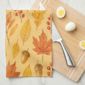 Natuur herfstpatroon theedoek (Quarter Fold)