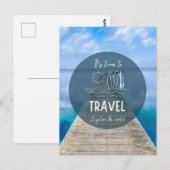 Natuur Het is tijd om Quote te reizen Briefkaart (Voorkant / Achterkant)