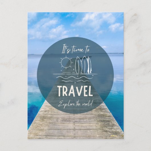 Natuur Het is tijd om Quote te reizen Briefkaart (Voorkant)