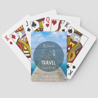 Natuur Het is tijd om Quote te reizen Pokerkaarten