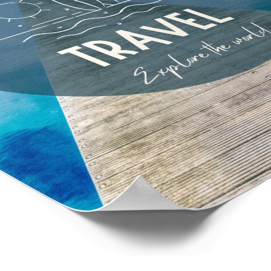 Natuur Het is tijd om Quote te reizen Poster (Hoek)