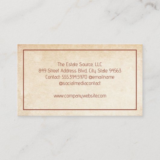 Natuur Home Logo | Textuur achtergrond Visitekaartje (Achterkant)