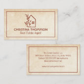 Natuur Home Logo | Textuur achtergrond Visitekaartje (Voorkant / Achterkant)