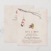 Natuur houdt van een Baby shower van de Muis van h (Voorkant / Achterkant)