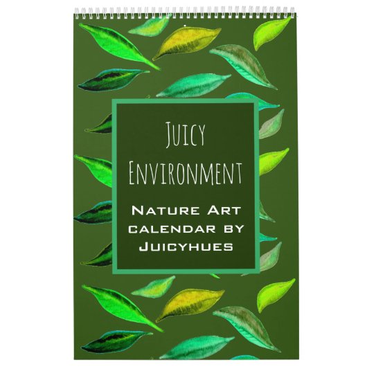 Natuur houdt van kunstbladeren en boomkunst kalender (Hoes)