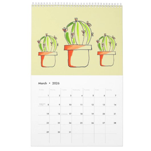 Natuur houdt van kunstbladeren en boomkunst kalender (Mar 2026)