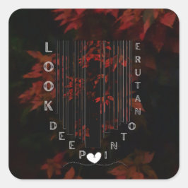 Natuur houdt van modern vierkante sticker