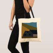 Natuur "Houses Mountains" Tote Bag (Voorkant (product))