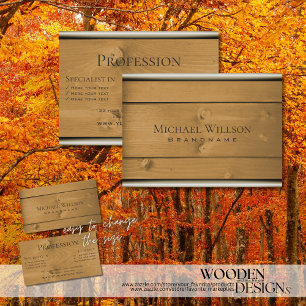 Natuur Hout Graan Brown Wooden Boards Professional Visitekaartje