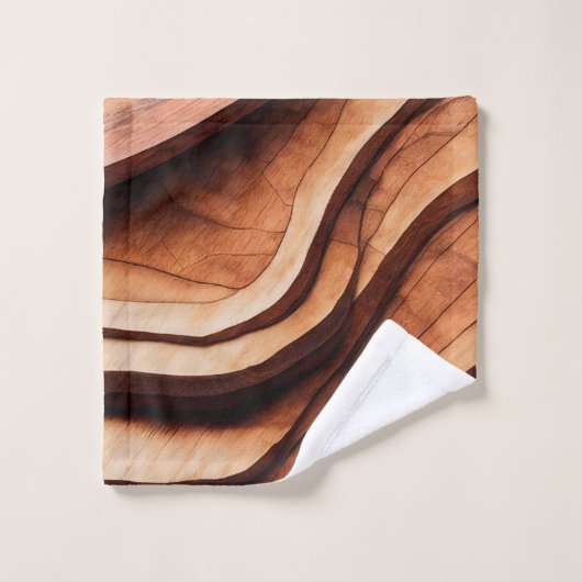 natuur - houtkorrelkunst 6 bad handdoek (Wasdoekje)