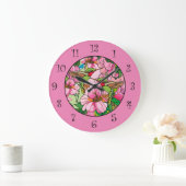 Natuur Hummingbird Floral Design Wall Declokken Grote Klok (Huis)