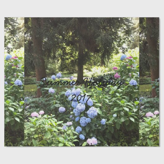 Natuur Hydrangea Floral Trees Fotografie Cadeaupapier (Vlak)