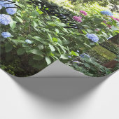 Natuur Hydrangea Floral Trees Fotografie Cadeaupapier (Hoek)