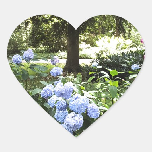 Natuur Hydrangea Floral Trees Fotografie Hart Sticker (Voorkant)