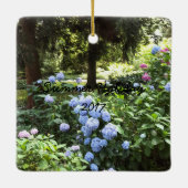 Natuur Hydrangea Floral Trees Fotografie Keramisch Ornament (Achterkant)