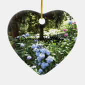Natuur Hydrangea Floral Trees Fotografie Keramisch Ornament (Achterkant)