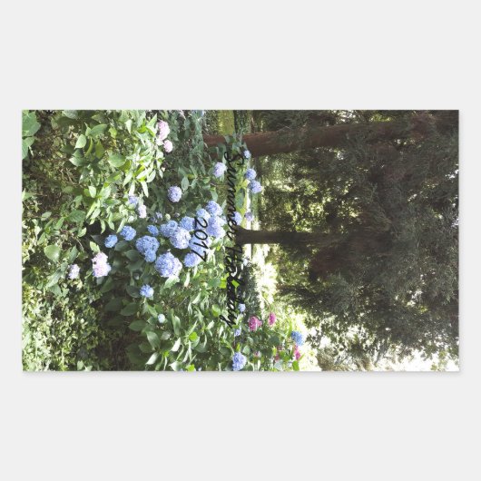 Natuur Hydrangea Floral Trees Fotografie Rechthoekige Sticker (Voorkant)
