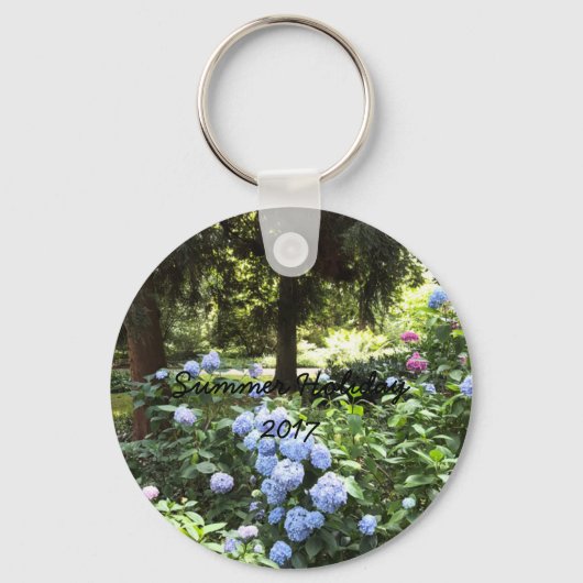 Natuur Hydrangea Floral Trees Fotografie Sleutelhanger (Voorkant)