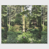 Natuur Hydrangea Wood Trees Fotografie Cadeaupapier (Vlak)