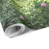 Natuur Hydrangea Wood Trees Fotografie Cadeaupapier (Rol Hoek)