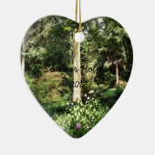 Natuur Hydrangea Wood Trees Fotografie Keramisch Ornament (Rechts)