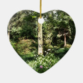 Natuur Hydrangea Wood Trees Fotografie Keramisch Ornament (Achterkant)