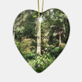 Natuur Hydrangea Wood Trees Fotografie Keramisch Ornament (Links)