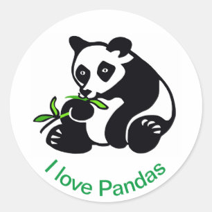 Natuur - I love PANDAS - Wildlife - Ronde Sticker