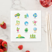 Natuur Icons Napkins Servet (Insitu)