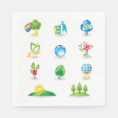 Natuur Icons Napkins Servet (Voorkant)