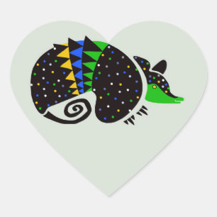 Natuur - Ik hou van ARMADILLOS - Brazilië - Groen Hart Sticker