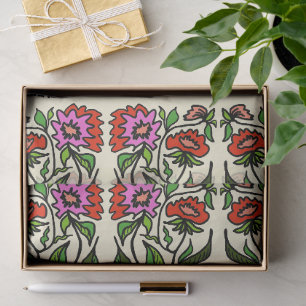 Natuur Illustratie Gekke Tuin Bloemschilderkunst Tissuepapier