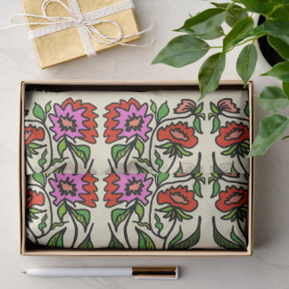 Natuur Illustratie Gekke Tuin Bloemschilderkunst Tissuepapier