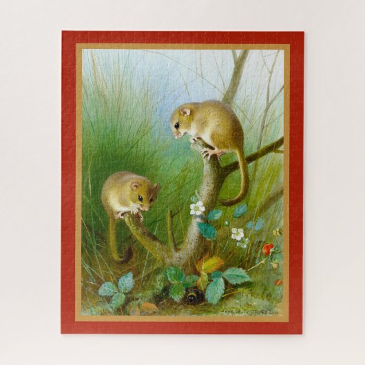  Natuur Illustratie van wilde dieren Legpuzzel (Verticaal)