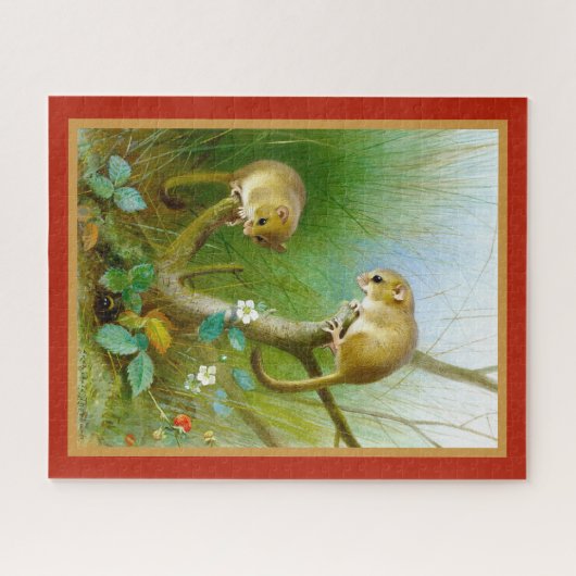  Natuur Illustratie van wilde dieren Legpuzzel (Horizontaal)