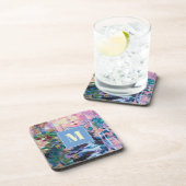 Natuur impressionisme schilderij Monogram Bier Onderzetter (Rechterzijde)